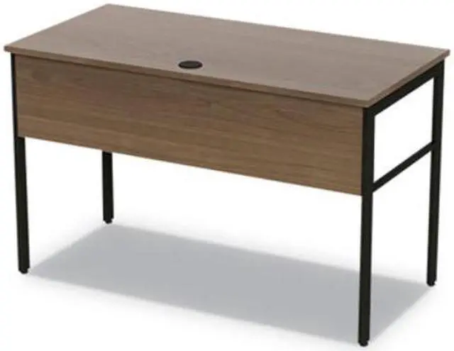 Alt view image 7 of 8 - Linea Italia Urban Desk Workstation 47 1/4w x 23 3/4d x 29 1/2h Natural Walnut