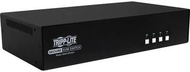 Alt view image 2 of 12 - Tripp Lite B002-HD2AC4 HDMI to DisplayPort Dual Monitor Secure KVM Switch - 4 Port, 4K NIAP PP3.0 Certified & Audio