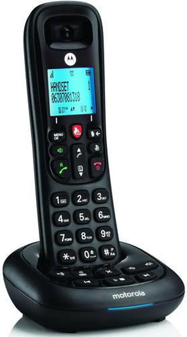 Alt view image 5 of 7 - Motorola CD4011 DECT 6.0 Cordless Phone with Answering Machine and Call Block, Silver/Black, 1 Handset