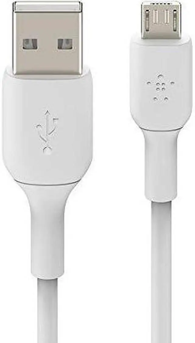 Alt view image 4 of 7 - Belkin CAB005bt1MWH 3.3 ft. White BOOST CHARGE USB-A to Micro-USB Cable