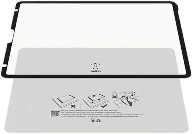 Alt view image 8 of 10 - Belkin ScreenForce True Privacy Screen Protector for iPad 7th 10.3" iPad Black
