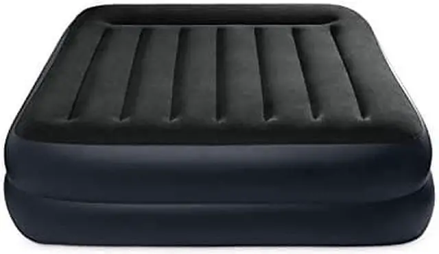 Alt view image 8 of 20 - Intex 64123ED Dura Beam Plus Pillow Raised Air Mattress w/ Built in Pump, Queen