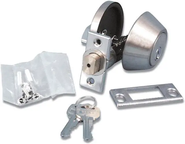 Alt view image 6 of 8 - VALTERRA PRODUCTS L32CS3008 Valterra L32CS3008 Stainless Steel Single Cylinder Deadbolt - 5/8" Latch