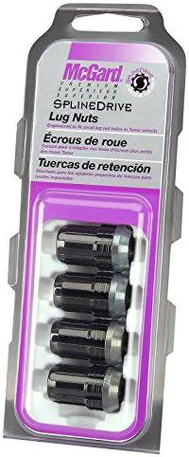 Alt view image 9 of 12 - McGard 65354BK Chrome/Black Cone Seat SplineDrive Lug Nuts (M12 x 1.25)Set of 4