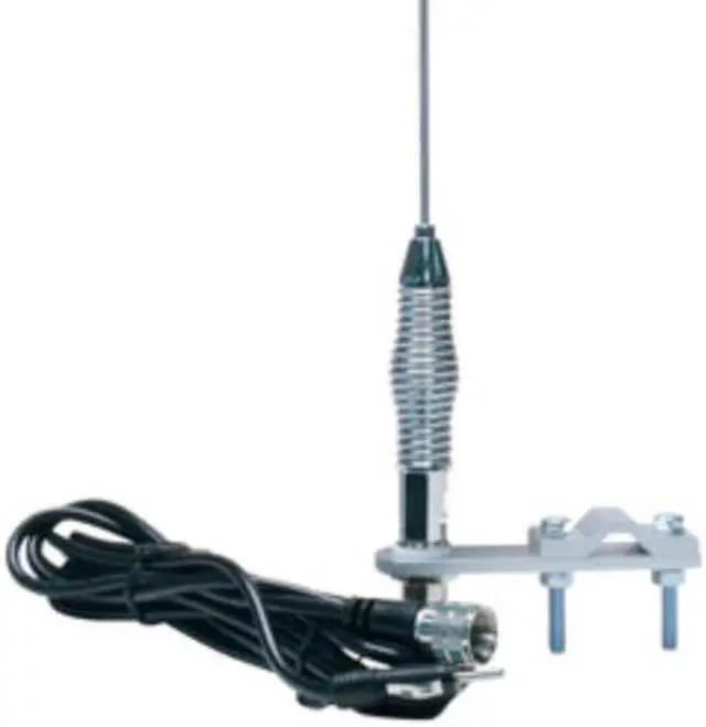 Alt view image 3 of 12 - 28 AM/FM Mirror Mount Stainless Steel Antenna Kit with 2 Shock Spring