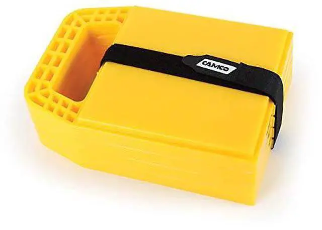 Alt view image 14 of 16 - Camco Interlocking w/Built-in Handle RV Stabilizer Jack Pads, (4-Pack) 44595