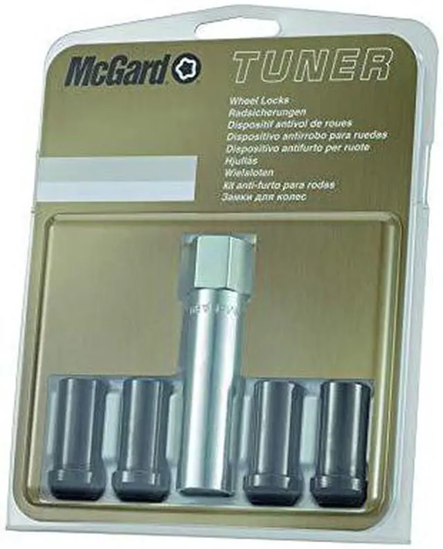 Alt view image 17 of 18 - McGard 25116 Chrome/Black Tuner Style Cone Seat Wheel Lock Set (M14 x 1.5)