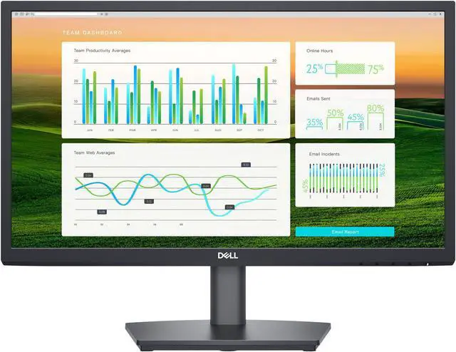 Alt view image 8 of 19 - Dell E2222HS - LED monitor - 22" (21.5" Viewable) - 1920 x 1080 Full HD (1080p) @ 60 Hz - VA - 250 nits - 3000:1 - HDMI, VGA, DisplayPort - Speakers