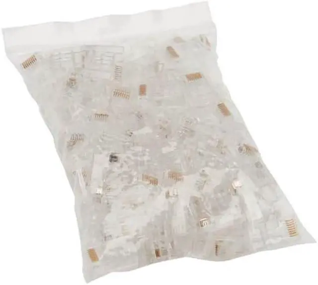 Alt view image 11 of 11 - Tripp Lite Cat6 RJ45 Pass-Through UTP Modular Plug 100 Pack N232100UTP