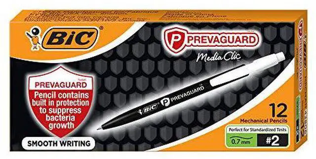 Alt view image 2 of 13 - Bic PrevaGuard Media Clic HB (#2) Mechanical Pencils, Bk Lead, 1 DZ (BICMPCMA11)