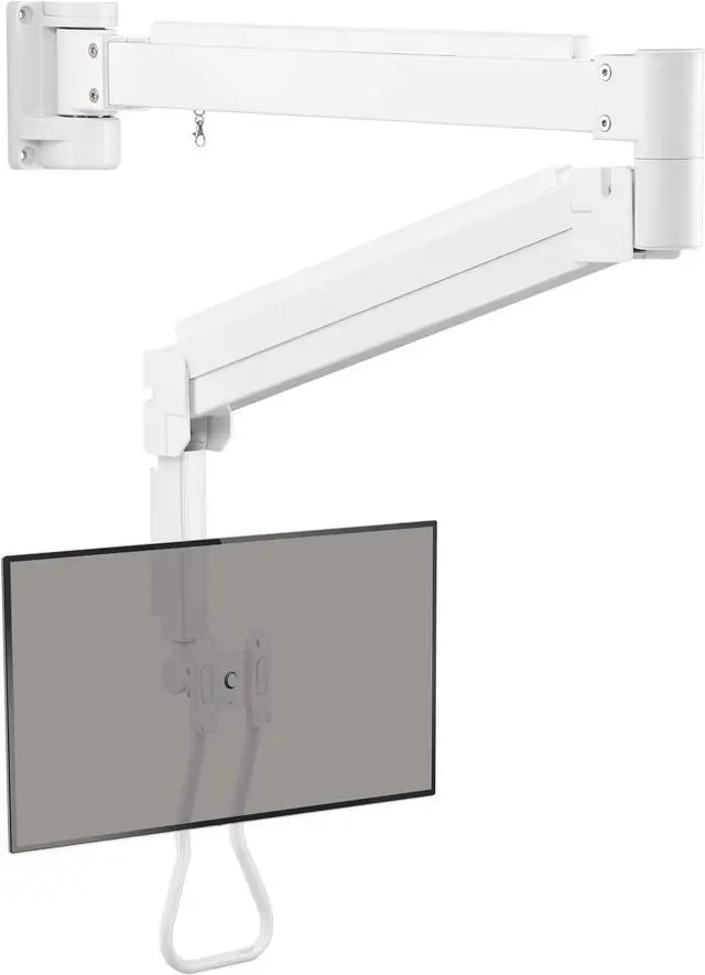 Alt view image 3 of 19 - Tripp Lite Safe-IT DWMLARM1732AM Mounting Arm for TV, Monitor, HDTV, Notebook, Flat Panel Display, Interactive Whiteboard, Digital Signage Display - White