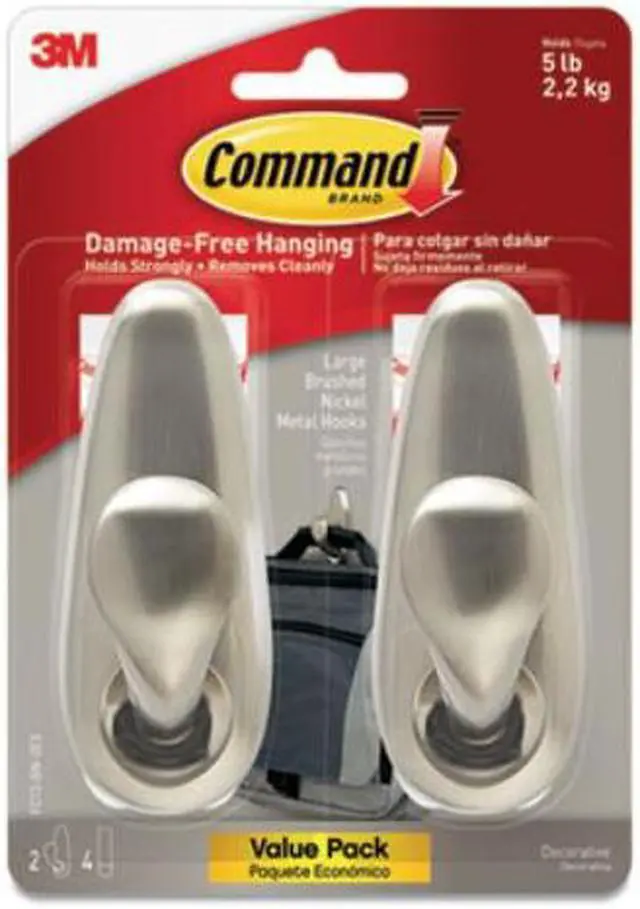 Alt view image 13 of 20 - 3M COMPANY 2PK LG BN MTL Hooks FC13-BN-2ES