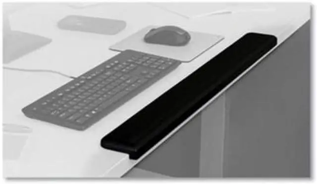 Alt view image 2 of 20 - 3M Gel Wrist Rest for Standing Desks, 30.13 x 3.25 x 1, Black - OEM