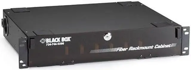 Alt view image 5 of 8 - Black Box Rackmount Fiber Enclosure - 2U, 6-Panel