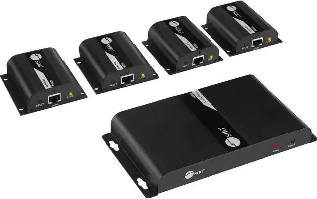 Alt view image 10 of 20 - Siig 4-Port Hdmi Splitter Over Cat6 Extender With Ir - 40M