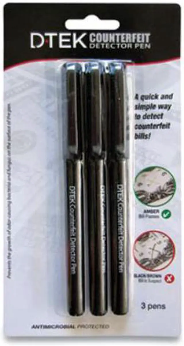 Alt view image 3 of 5 - DTEK Counterfeit Detector Pens U.S. Currency 3/Pack 560191