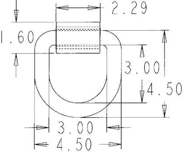 Alt view image 9 of 10 - BUYERS PRODUCTS B40R D-Ring,Unfinished,5/8" dia,16000 lb. Cap