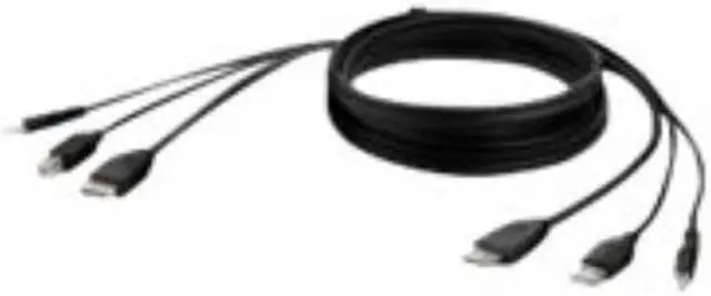 Alt view image 2 of 4 - Belkin HDMI High Retention + USB A-B + Audio Passive Combo KVM Cable