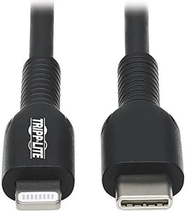 Alt view image 2 of 12 - Tripp Lite USB-C to Lightning Sync-Charge Cable (M-M), MFi Certified, Black, 2 m (6.6 ft.)