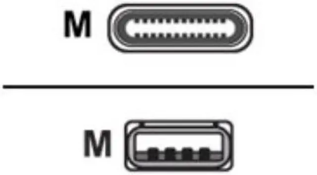 Alt view image 7 of 8 - AddOn 50cm USB 2.0 A To USB 2.0 C Male To Male Cable Black USBEXTAC50CM