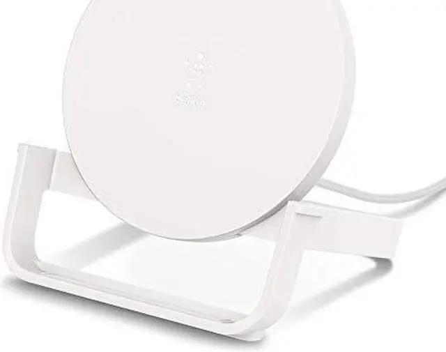 Alt view image 17 of 20 - BELKIN WIB001ttWH BOOST CHARGE White Wireless Charging Stand 10W
