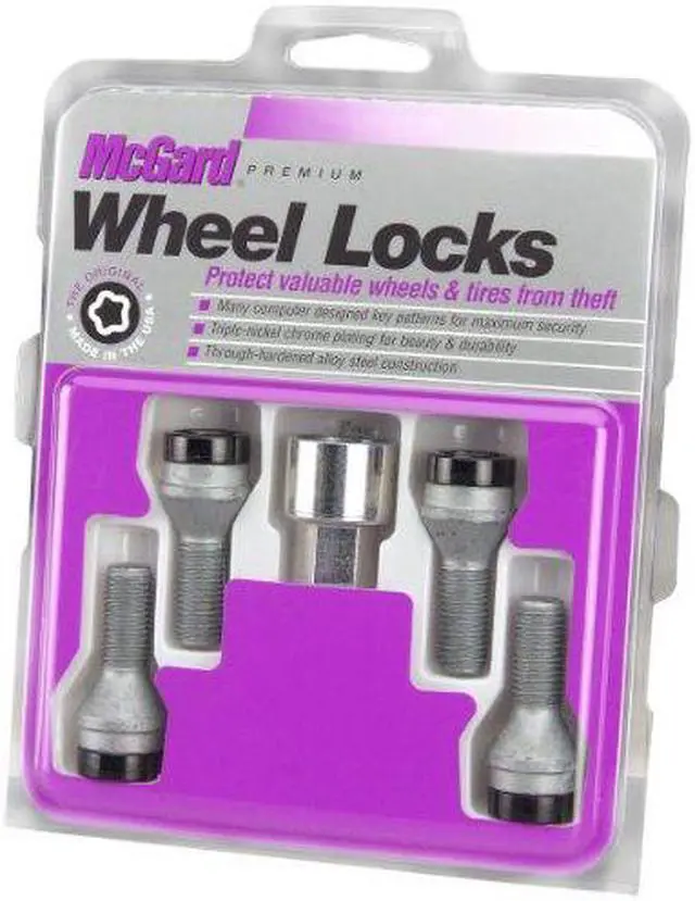 Alt view image 15 of 16 - McGard 27305 Chrome/Black Bolt Style Cone Seat Wheel Lock Set (M14 x 1.5)