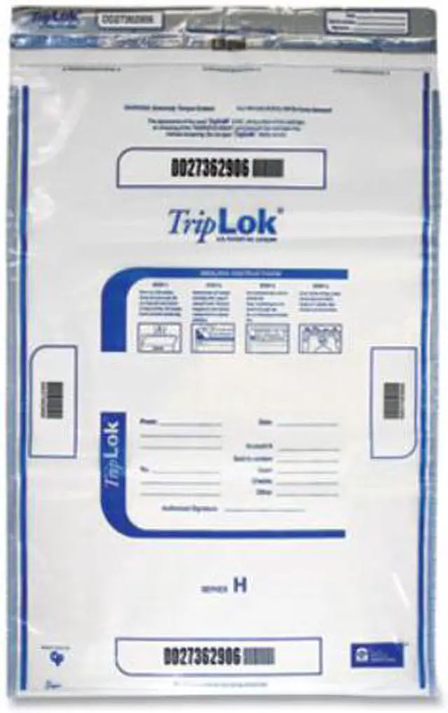 Alt view image 5 of 11 - Triplok Deposit Bag, 12 x 16, 2 mil Thick, Plastic, Clear, 100/Pack (CNK585040)
