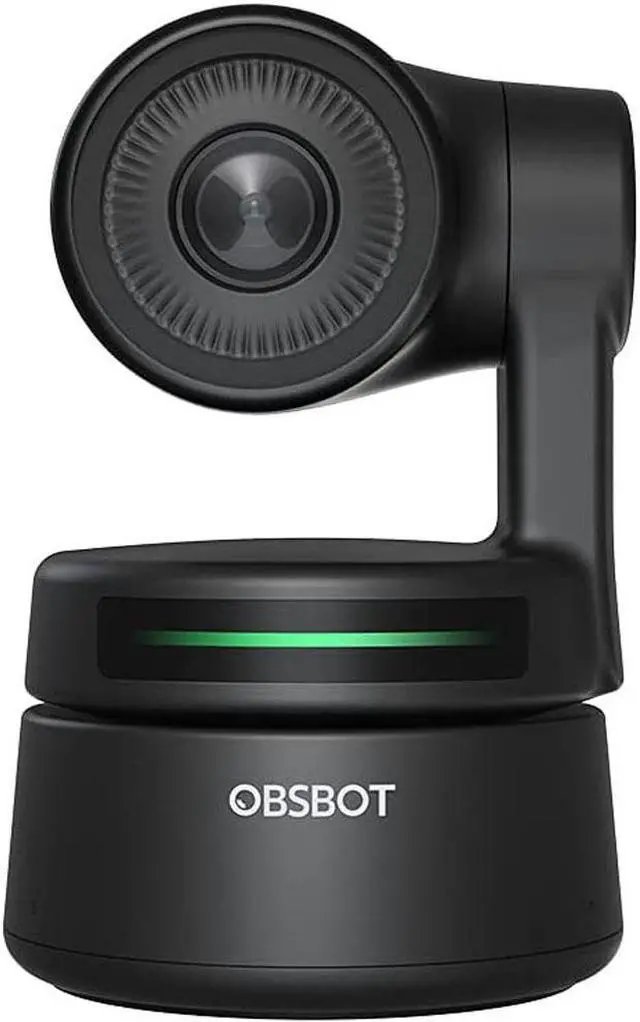 Alt view image 2 of 4 - obsbot tiny ptz webcam, ai-powered framing & gesture control, full hd 1080p webcam with dual omni-directional mics, 90-degree wide angle, low-light correction, works with zoom, skype and more