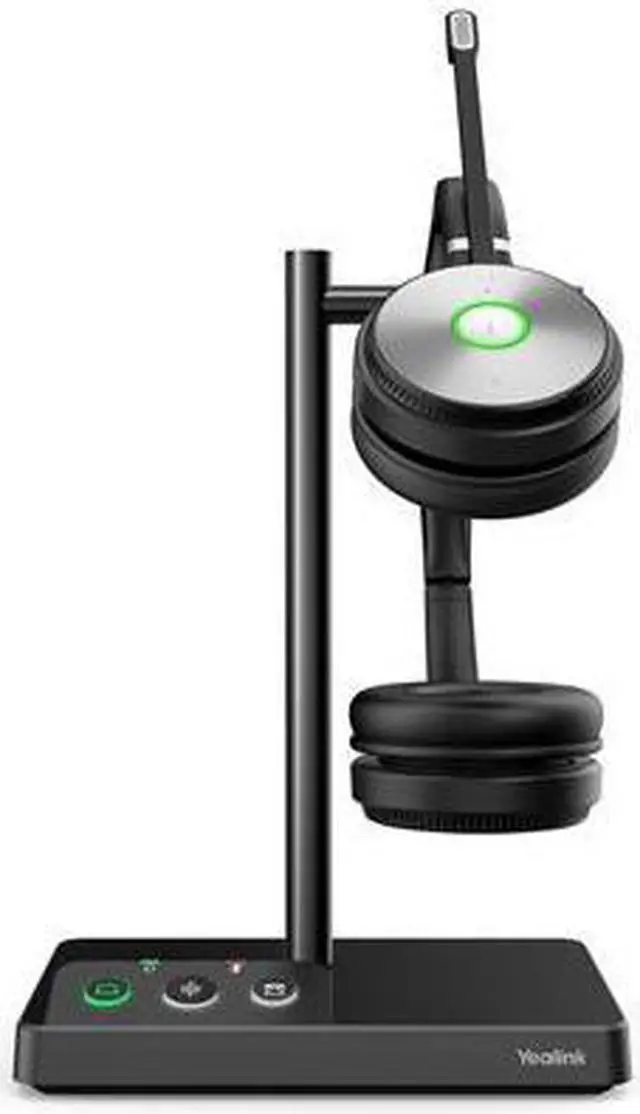 Alt view image 2 of 19 - yealink wh62 dual uc wireless noise canceling headset - connects and works with usb enabled deskphones, computers and softphones. headset includes a 500ft wireless range + intelligent mute