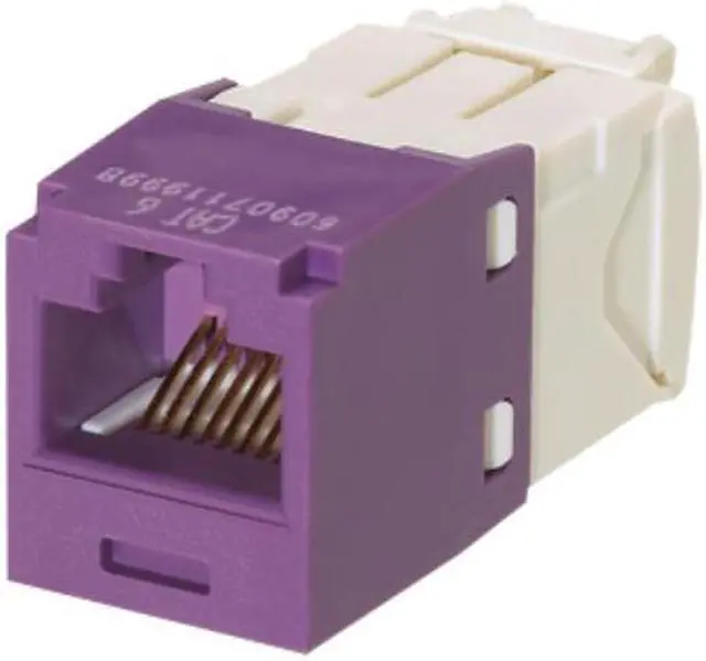 Alt view image 5 of 7 - Panduit CJ688TGVL Mini-Com TX6 Plus Giga-Channel Cat6 Jack Module, Violet