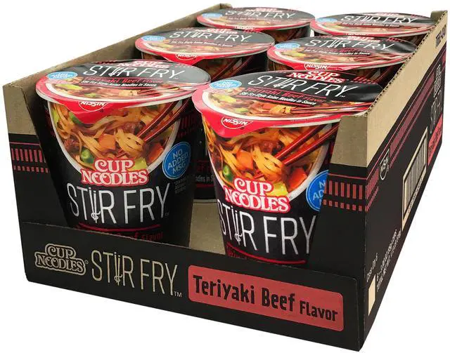 Alt view image 2 of 2 - Cup Noodles Stir Fry Teriyaki Beef 3 oz Cup 6/Carton NIS42401