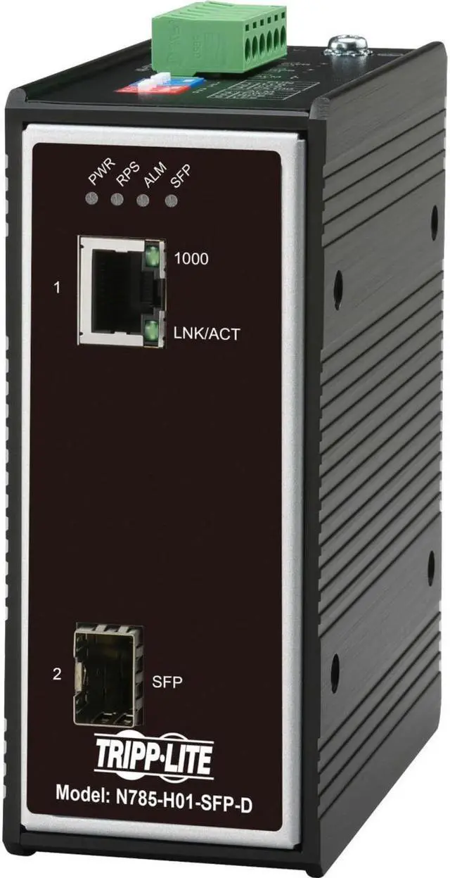Alt view image 9 of 10 - Tripp Lite Industrial Gigabit Fiber to Ethernet Media Converter N785I01SFPD