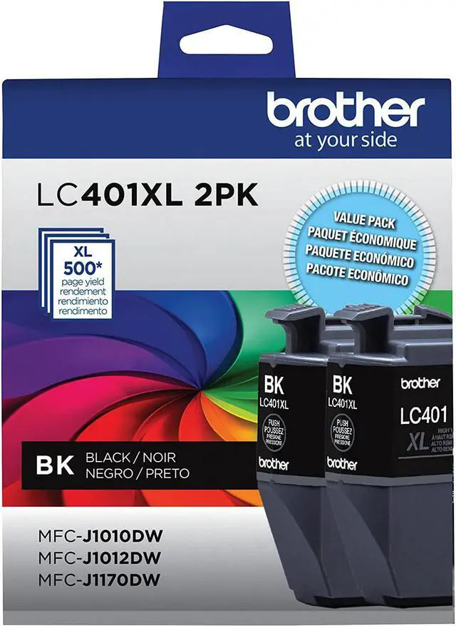 Alt view image 4 of 14 - Brother LC401 Black High Yield Ink Cartridge 2/Pack (LC401XL2PKS)