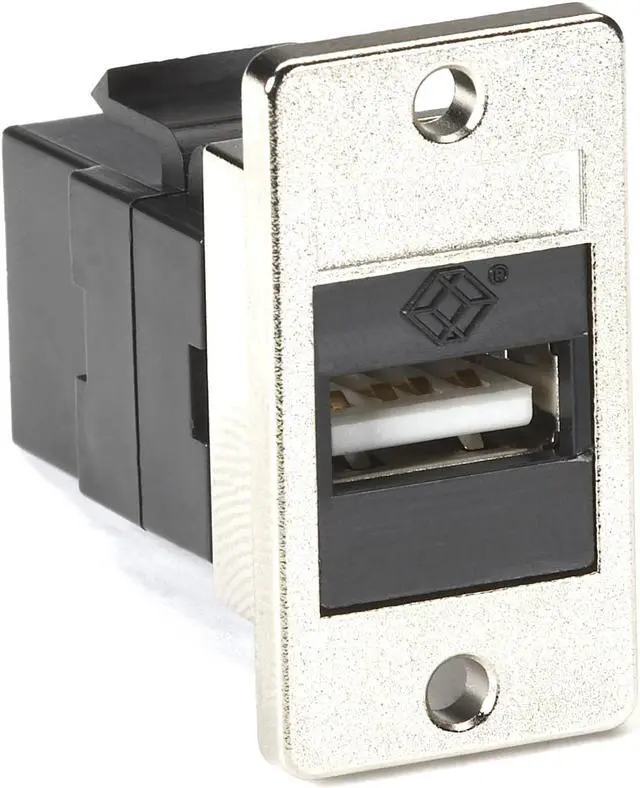 Alt view image 2 of 2 - PANEL-MOUNT COUPLER USB TY-A F/TY-B F BK