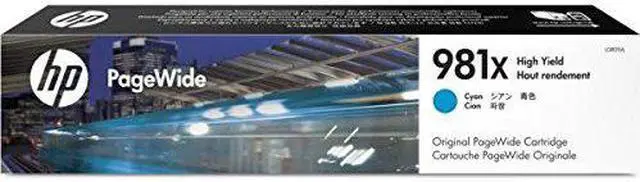 Alt view image 11 of 20 - HP 981X High Yield Cyan Original PageWide Cartridge, ~10,000 pages, L0R09A