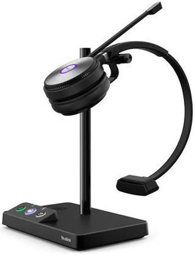 Alt view image 2 of 12 - Yealink WH62 Wireless DECT Mono Teams Headset (1308000) - Black