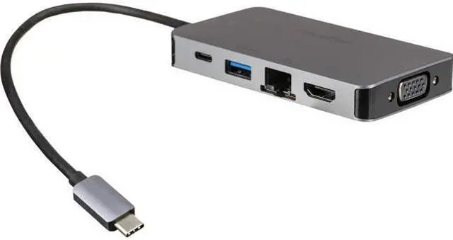Alt view image 3 of 9 - Rocstor Premium USB-C Multiport Adapter + PD Charging