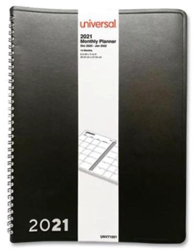 Alt view image 12 of 16 - Universal Monthly Planner 11 x 8 Black 2022 71001