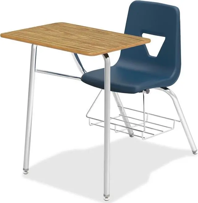 Alt view image 3 of 6 - Lorell Student Combo Desk, 24"X34"X31", 2/Ct, Navy, 2 Each/Carton (LLR99914)