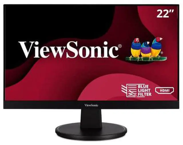 Alt view image 3 of 20 - ViewSonic VA2247-MH 22 Inch Full HD 1080p Monitor with Ultra-Thin Bezel, Adaptive Sync, 75 Hz, Eye Care, HDMI, VGA Inputs for Home and Office