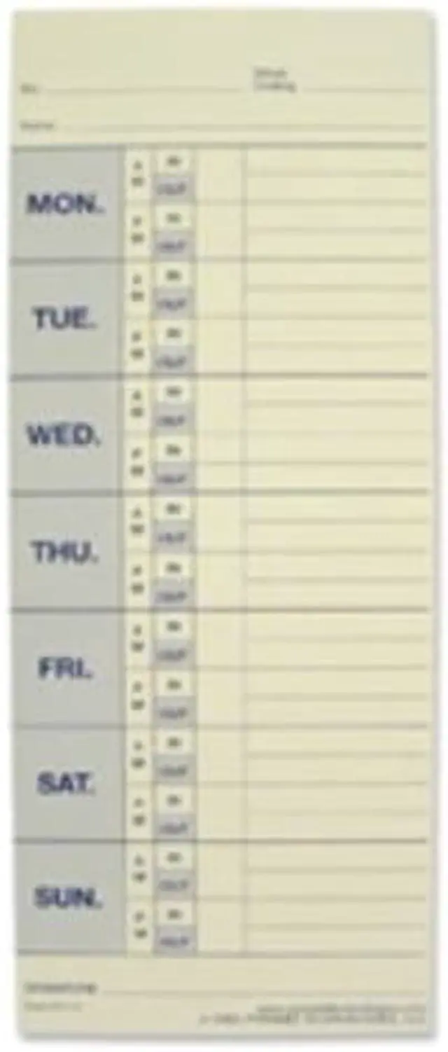 Alt view image 9 of 10 - PTI 1000 Time Cards Case of 1000
