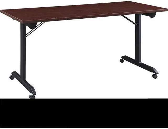 Alt view image 2 of 3 - Lorell Training Table, Folding, Mobile, 63"x29-1/2"x29-1/2" ,MY/BK (LLR60740)
