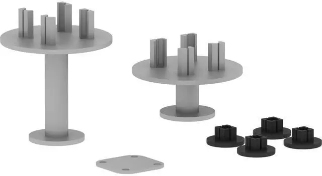 Alt view image 3 of 4 - Lorell T Connector Set, f/Adaptable Panels, 2 Sizes, Multi (LLR90282)