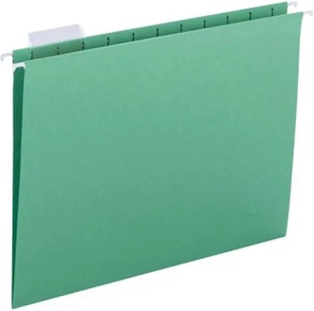 Alt view image 3 of 3 - Business Source Hanging File Folders, Letter Size, Green, 25/Box (BSN03178)