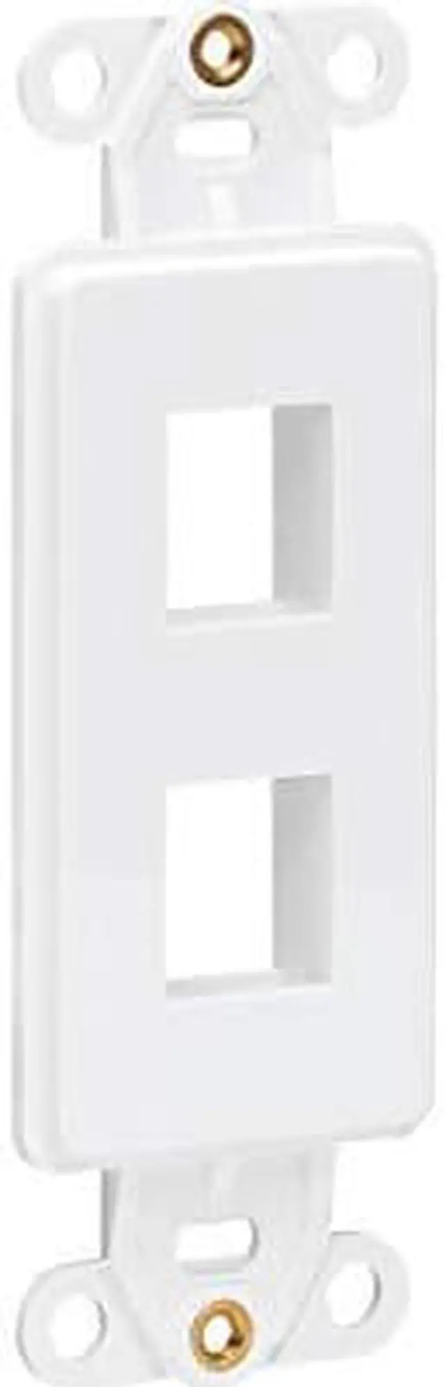 Alt view image 10 of 15 - Tripp Lite Center Plate Insert Decora Style - Vertical 2 Ports