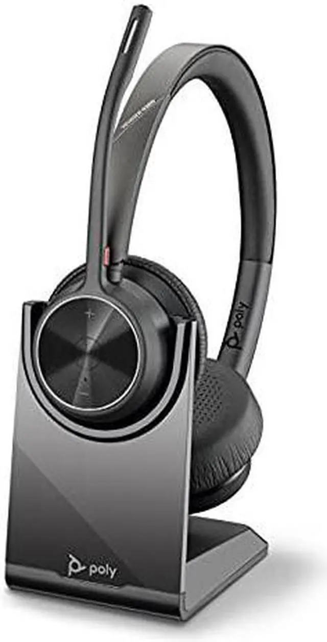 Alt view image 3 of 5 - Poly Voyager 4320 UC Wireless Headset with Charge Stand, USB-C