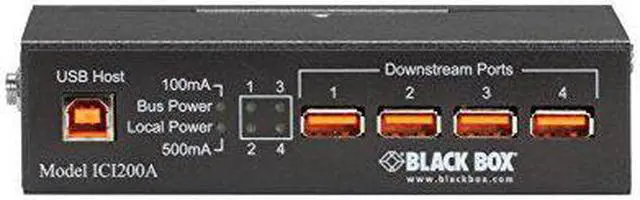Alt view image 7 of 8 - Black Box Industrial-Grade USB Hub 4-Port ICI200A