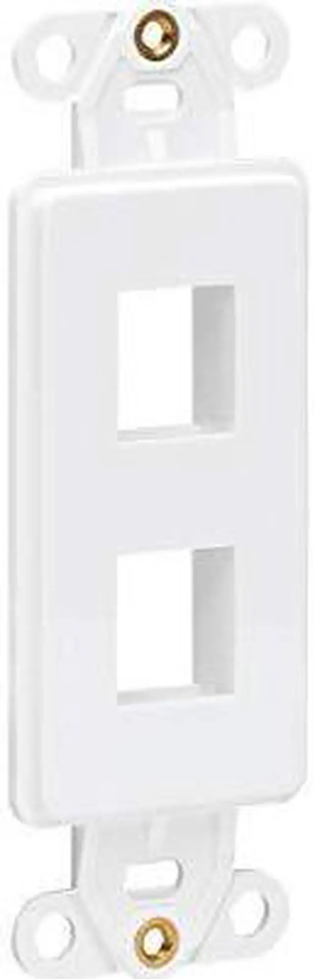 Alt view image 11 of 15 - Tripp Lite Center Plate Insert Decora Style - Vertical 2 Ports