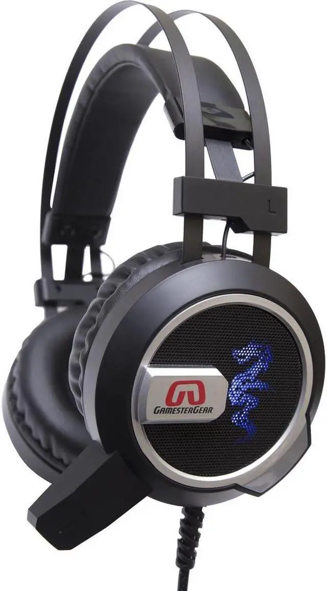 Alt view image 11 of 12 - Gamestergear Falcon Over The Ear Stereo Pc Gaming Headset With Microphone Led Lights