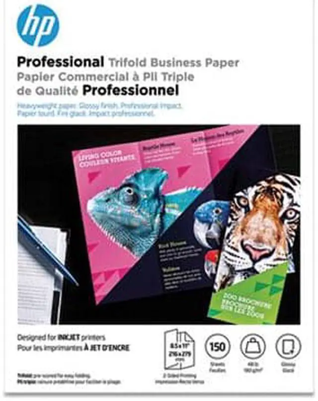 Alt view image 7 of 14 - HP Professional Trifold Business Glossy Brochure 4WN12A